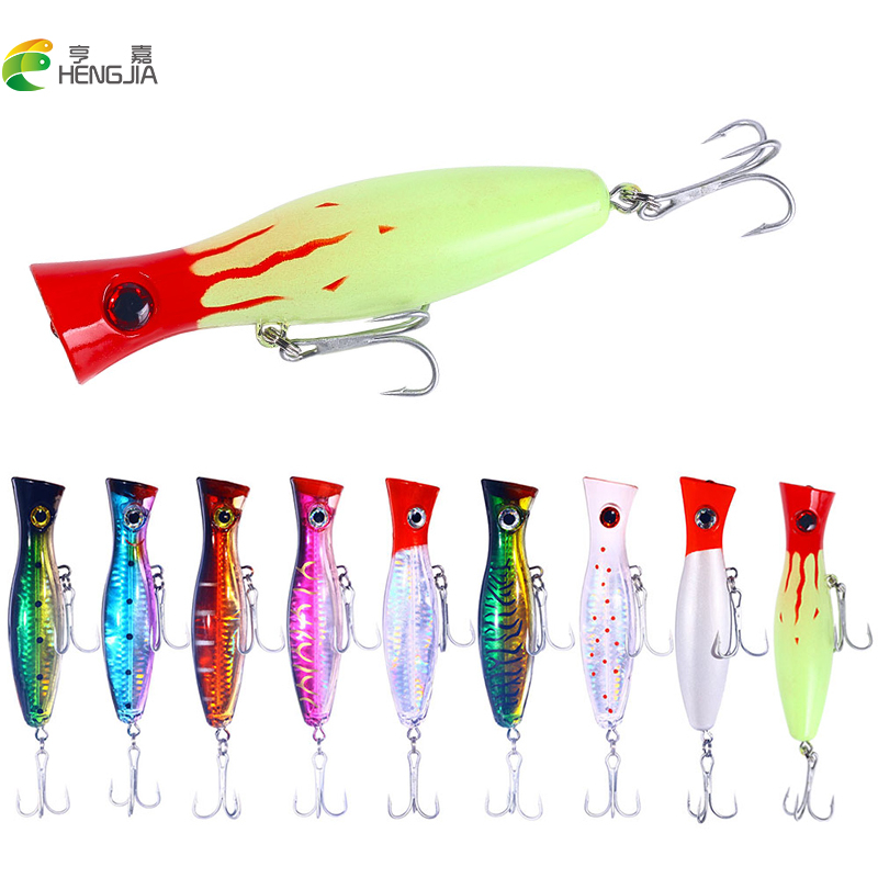 1PCS Isca Artificial Hard Popper Fishing Lures 5CM 7.4G Top water