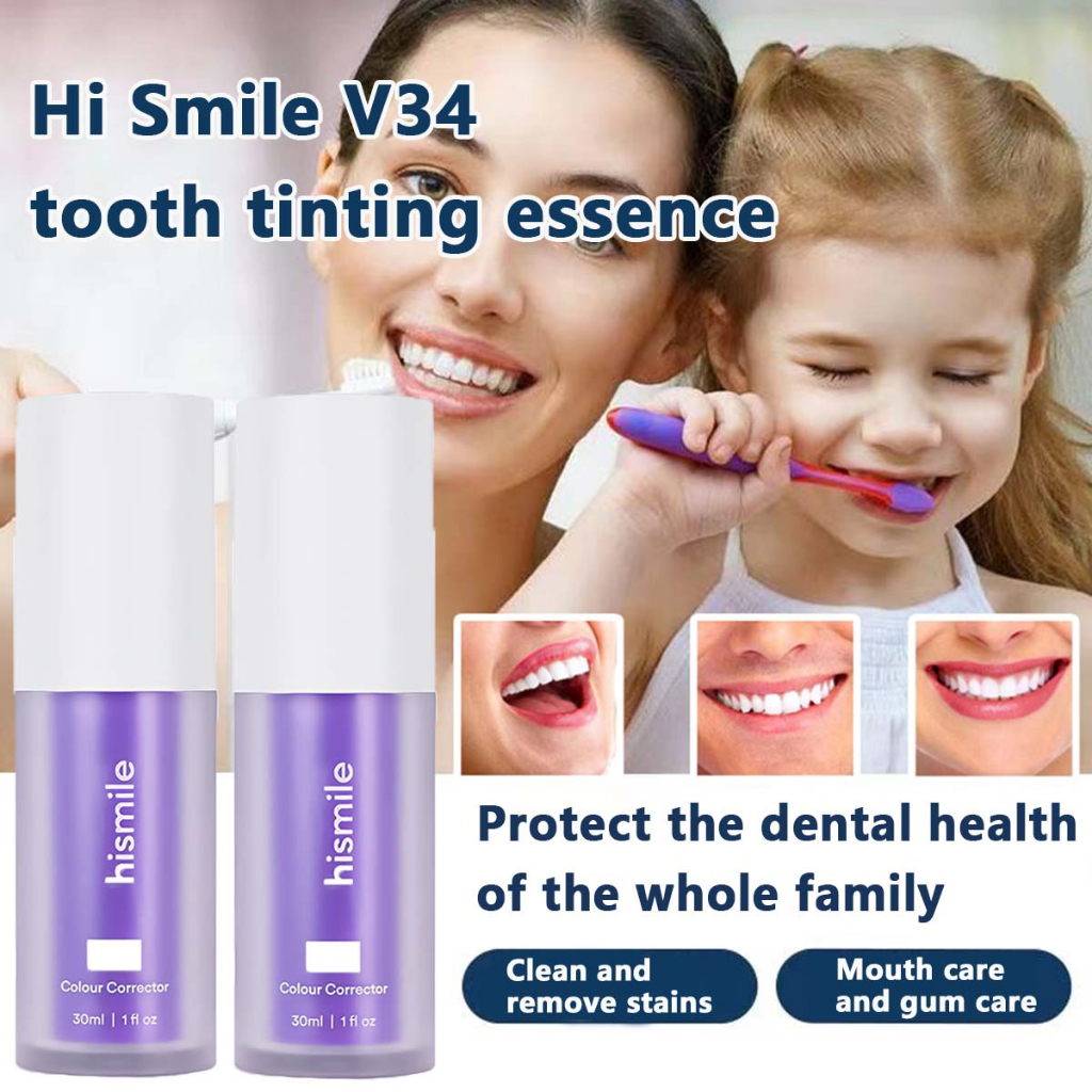 HISMILE V34 Toothpaste Whitening Teeth Repair Brightening Tooth Care Purple  Corrector Stains Stains Removal Dental Cleansing