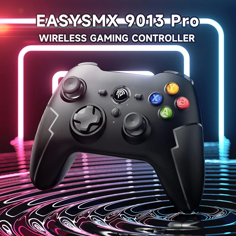 EasySMX Wireless Gaming Controller for Windows PC/Steam Deck/PS3/Android TV  BOX, Dual Vibrate Plug and Play Gamepad Joystick with 4 Customized Keys