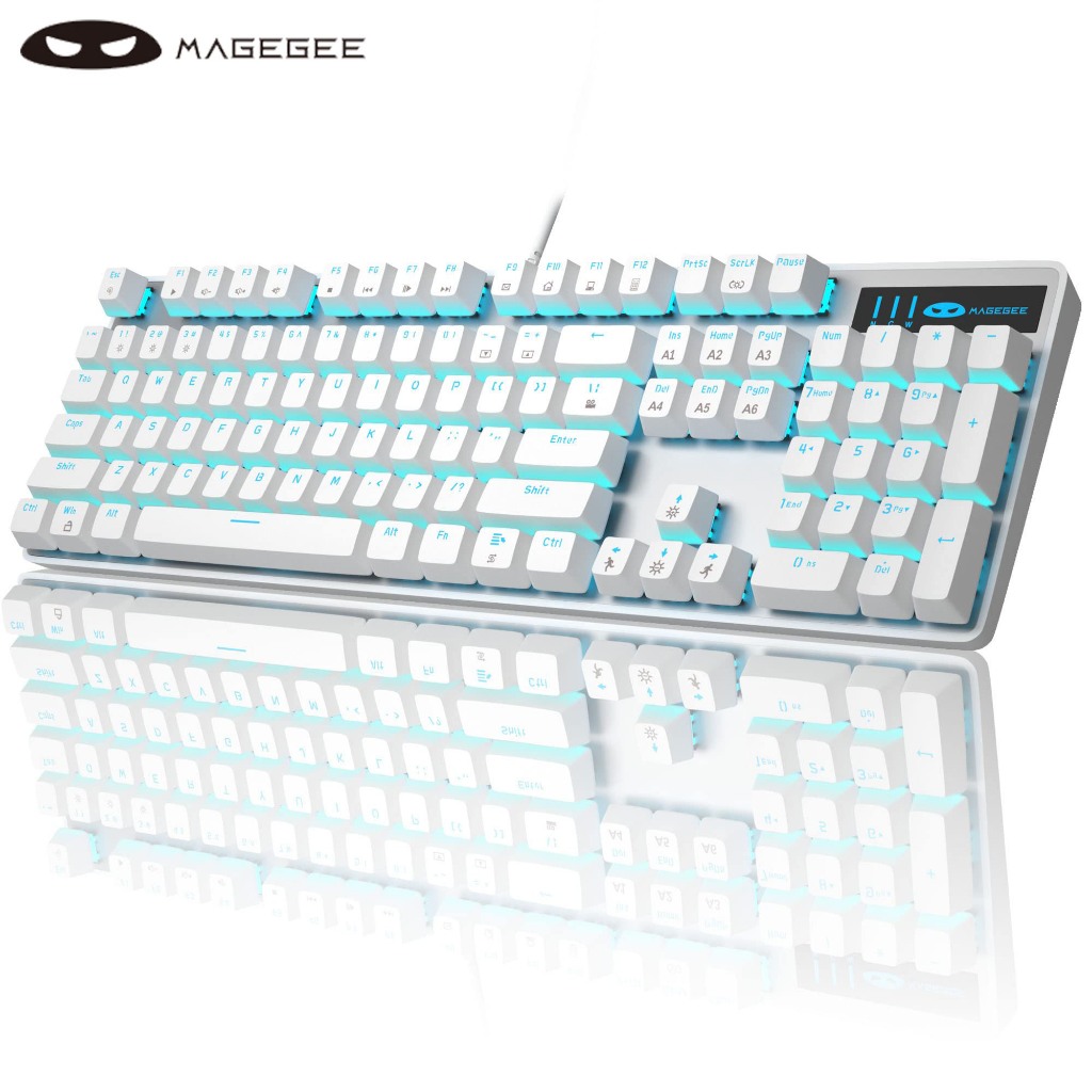 MK1 PC Mechanical Gaming Keyboards - 7-Color LED Backlit Mechanical  Keyboard - USB Mechanical Computer Keyboard Wired Blue Switches for MAC/PC  Gamers