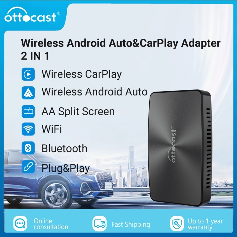 Ottoadapter MX Wireless CarPlay/ Android Auto 3-in-1 Adapter – OTTOCAST
