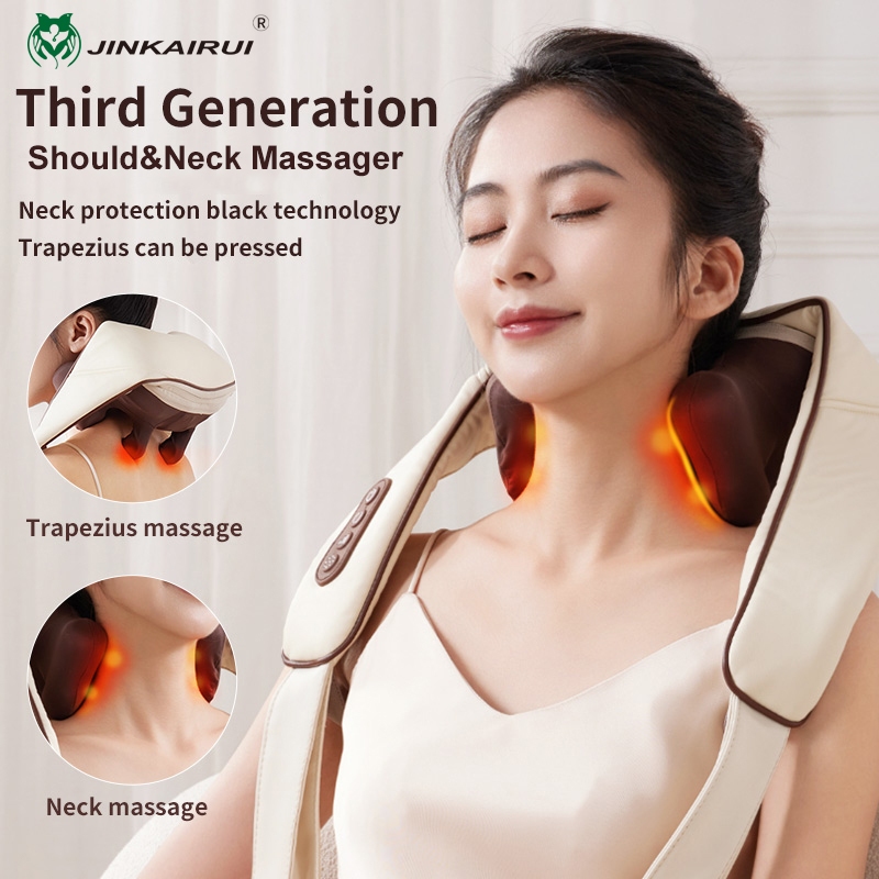 Electric Heated 6D Neck Shoulder Shiatsu Massager for Trapezius Muscle Pain  Relief - China Neck Shoulder Shiatsu Massager, Electric Heated Neck Massager