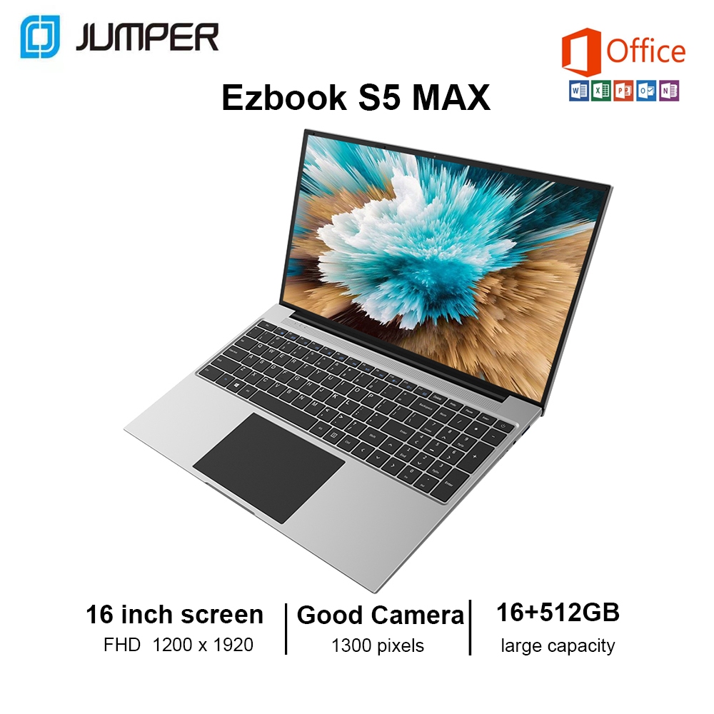 Jumper 16 Laptop (EZbook S5 MAX), 16GB Ram, 512GB SSD, N5095 CPU ✓ Review  