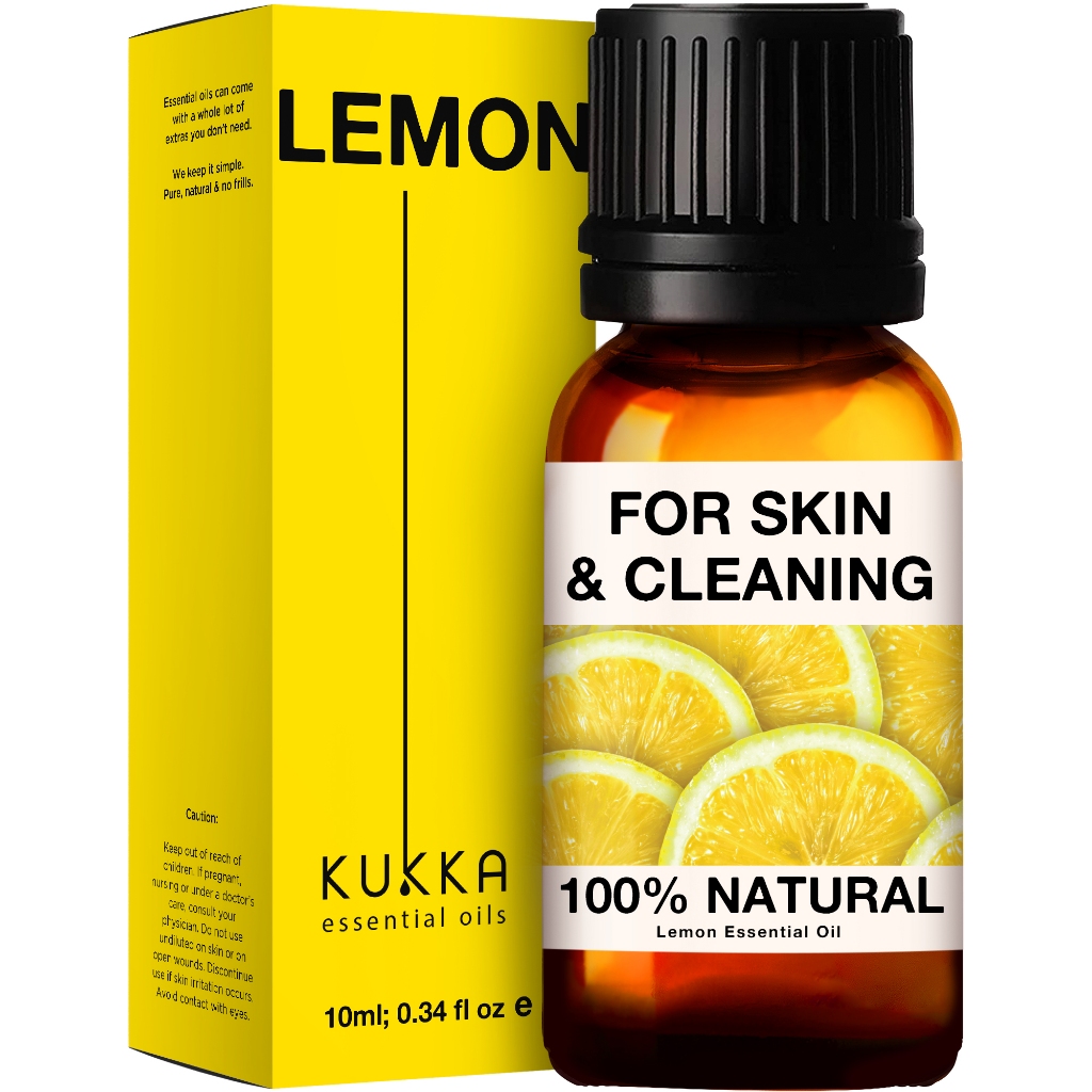 Kukka Lemon Essential Oil for Diffuser - 100% Natural Essential