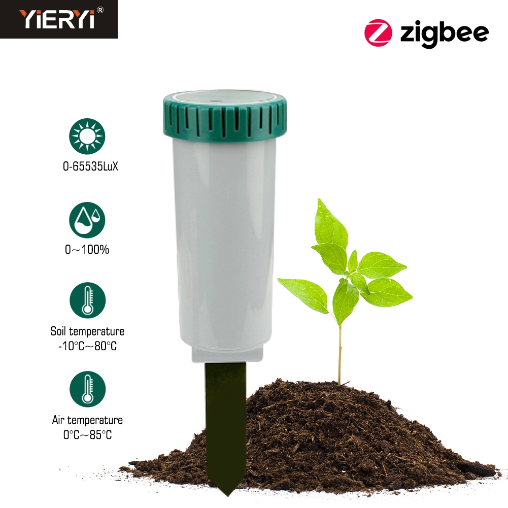 YIERYI Tuya Zigbee Wireless Soil Moisture Meter, Temperature