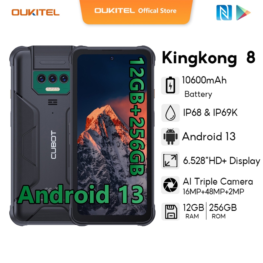 OUKITEL RT5 Rugged Android 13 Tablet,14GB 256GB Waterproof Tablet 1TB  Expandable,10.1 Inch FHD+ 11000mAh Battery 33W Fast Charging Rugged Tablet