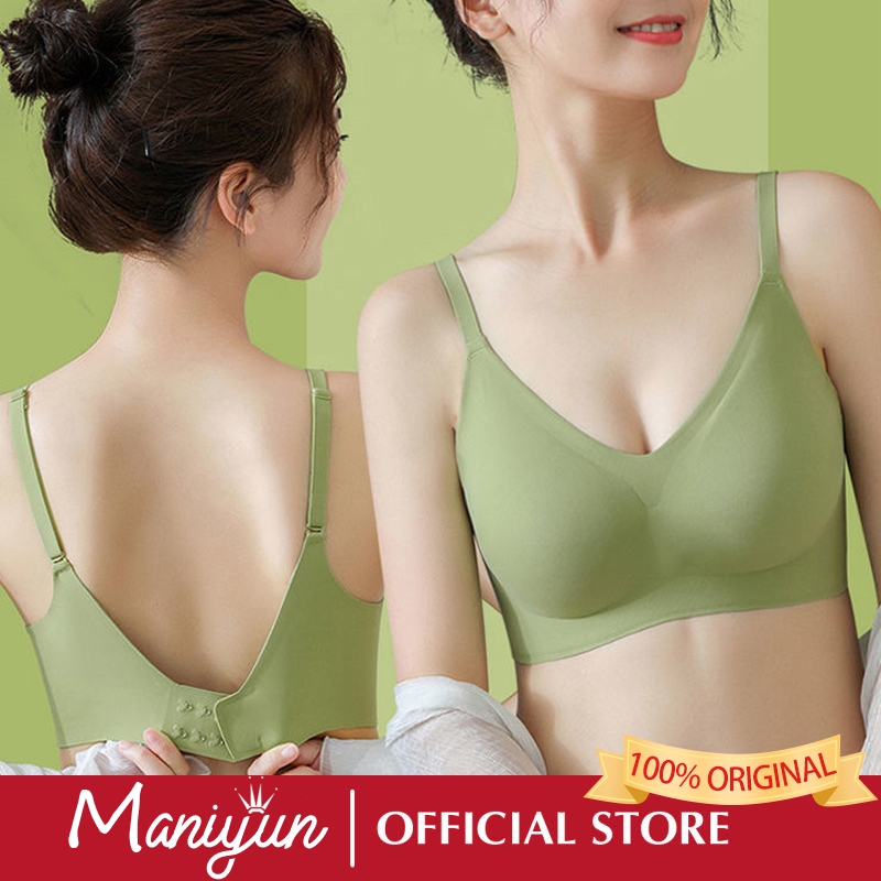 Maniyun Lace Latex Push Up Bra Women Non-wired Small Chest