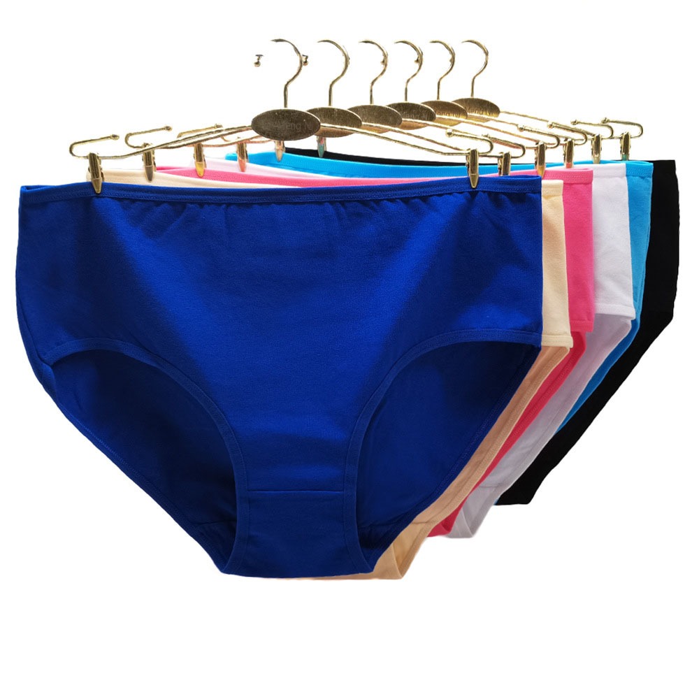 6 Pieces/lot Women Briefs Cotton Panties Plus Size Underwear