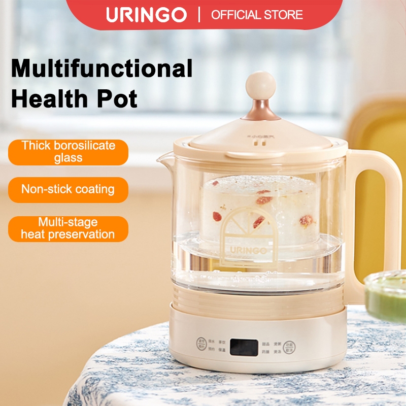 Cute Electric Health Kettle 1.5L Temperature Adjustable Keep Warm Water  Boiler 12H Appointment Food Grade Material 220V