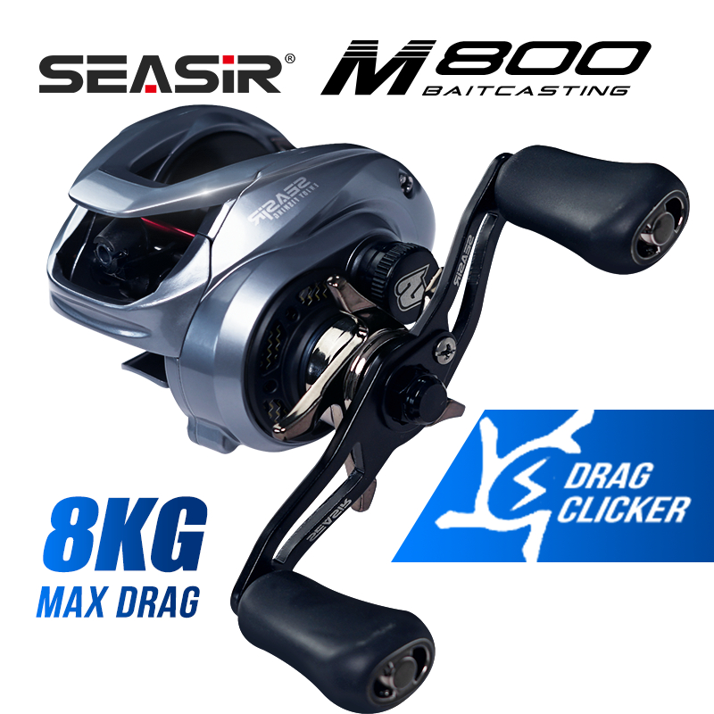 Baitcasting Reel 8kg Max Drag 17+1 Ball Bearings 7.2:1 High Speed Gear  Ratio Fishing Coil