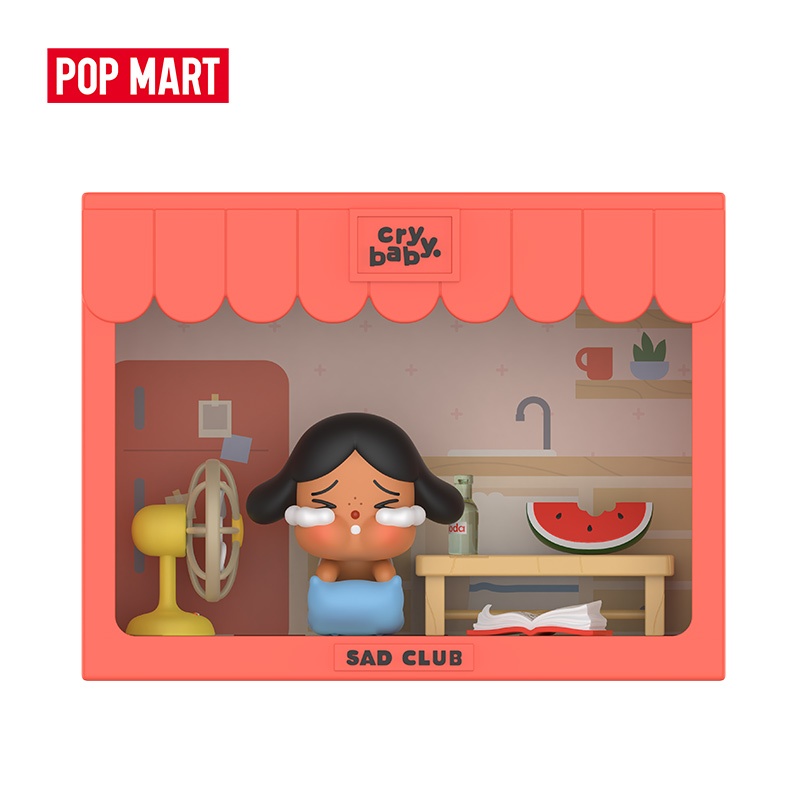 POP MART CRYBABY Sad Club Series Scene Sets Blind Box Action Toys Figure  Birthday Gift Kid Toy