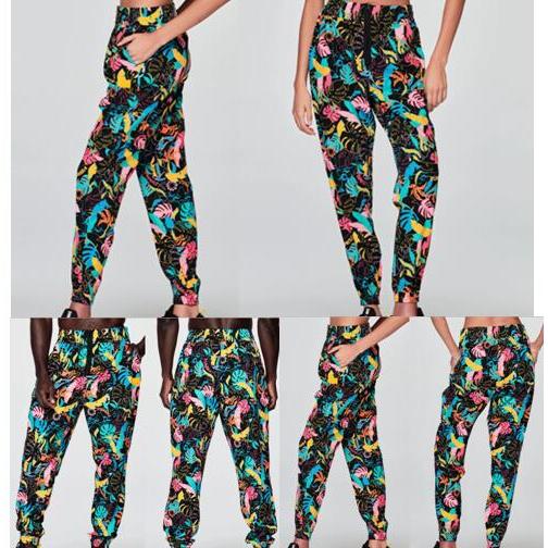 Zumba Palm Party High Waisted Track Pants