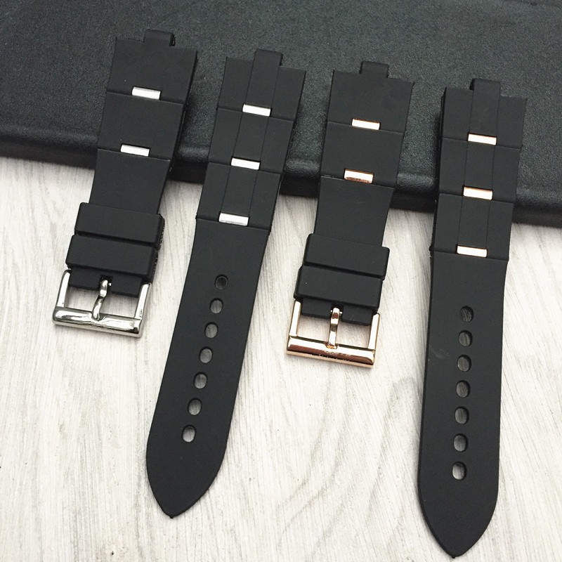 Substitute Bvlgari BVLGAR Rubber Watch Strap Protruding Mouth 8mm DP42C14SVDGMT Men Women Bracelet Accessories Shopee Malaysia