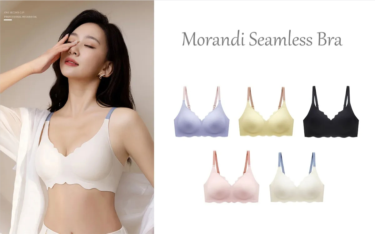 Cheap Korean Version of Pure Cotton Skin-friendly Breathable  Sweat-absorbing Thread Thin No Steel Ring Small Chest Gathered Women's  Underwear Bra