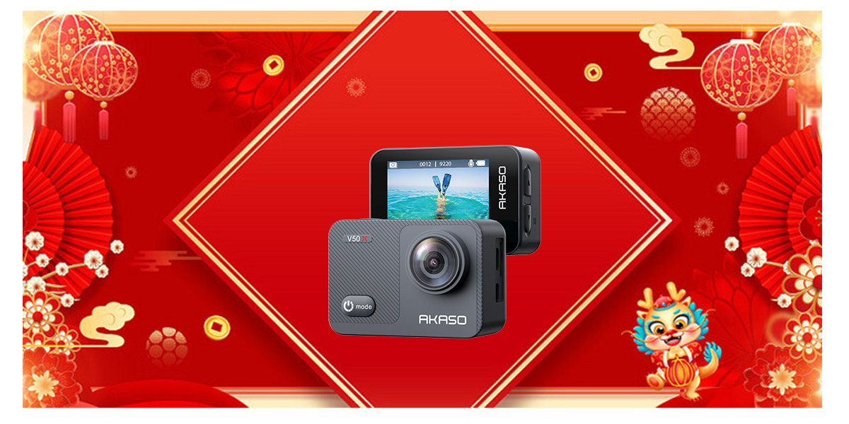 Akaso V50X WiFi Action Camera with EIS Touch Screen Bundle + 64GB Acce —  Beach Camera