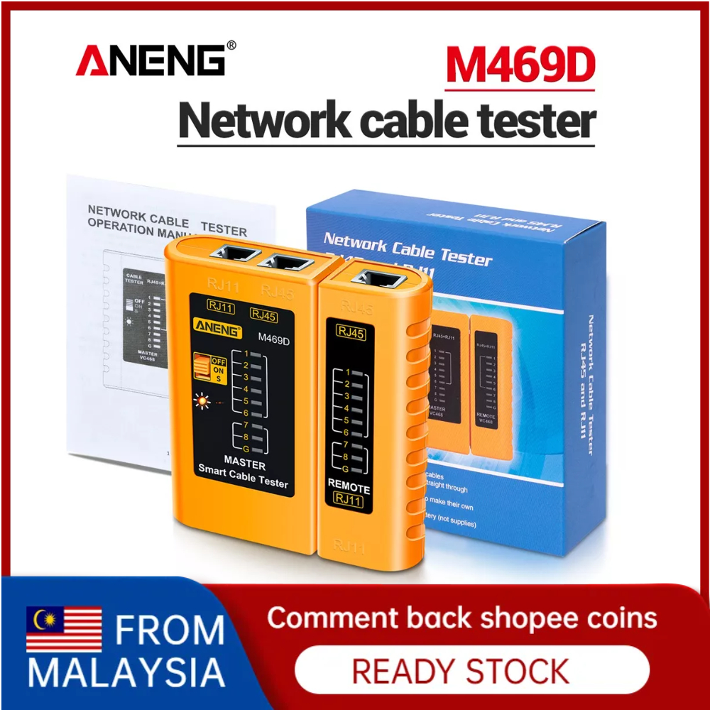 ANENG M469D RJ45 Cable lan tester Network Cable Tester RJ45 RJ11 RJ12 CAT5  UTP LAN Cable Tester Networking Tool network Repair