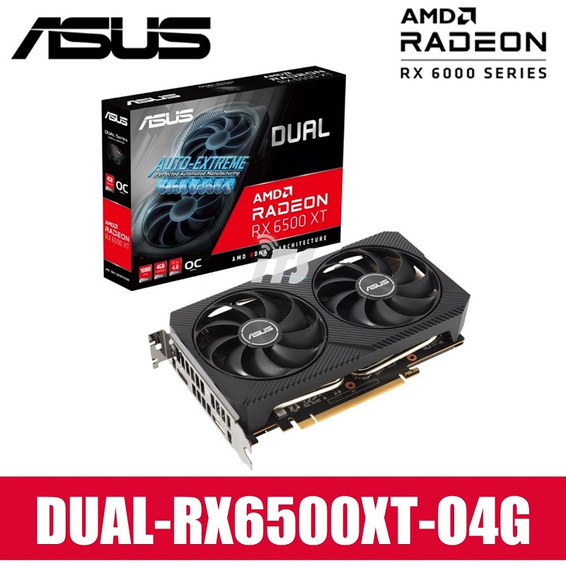 ASUS Dual Radeon RX 6500 XT OC Edition 4GB GDDR6 Graphics Card