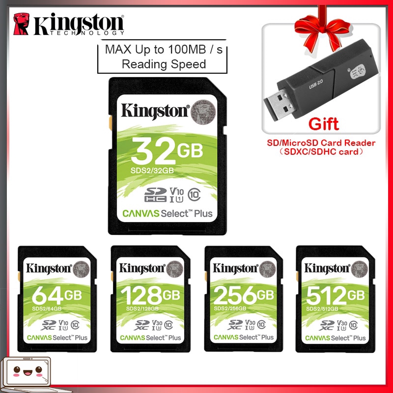 Cartão Micro SD 256GB Kingston Canvas Select Plus, 100MB