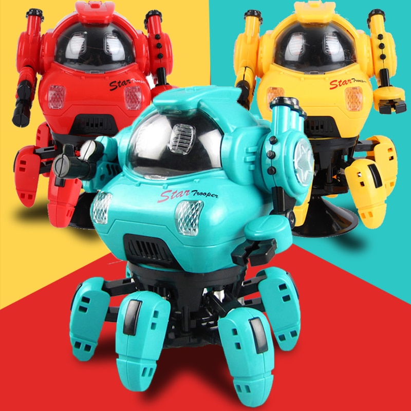 Dance Music 6 Claws Robot Octopus Spider Robots Vehicle Birthday Gift Toys  For Children Kids Early Education Baby Toy Boys Girls - Realistic Reborn  Dolls for Sale