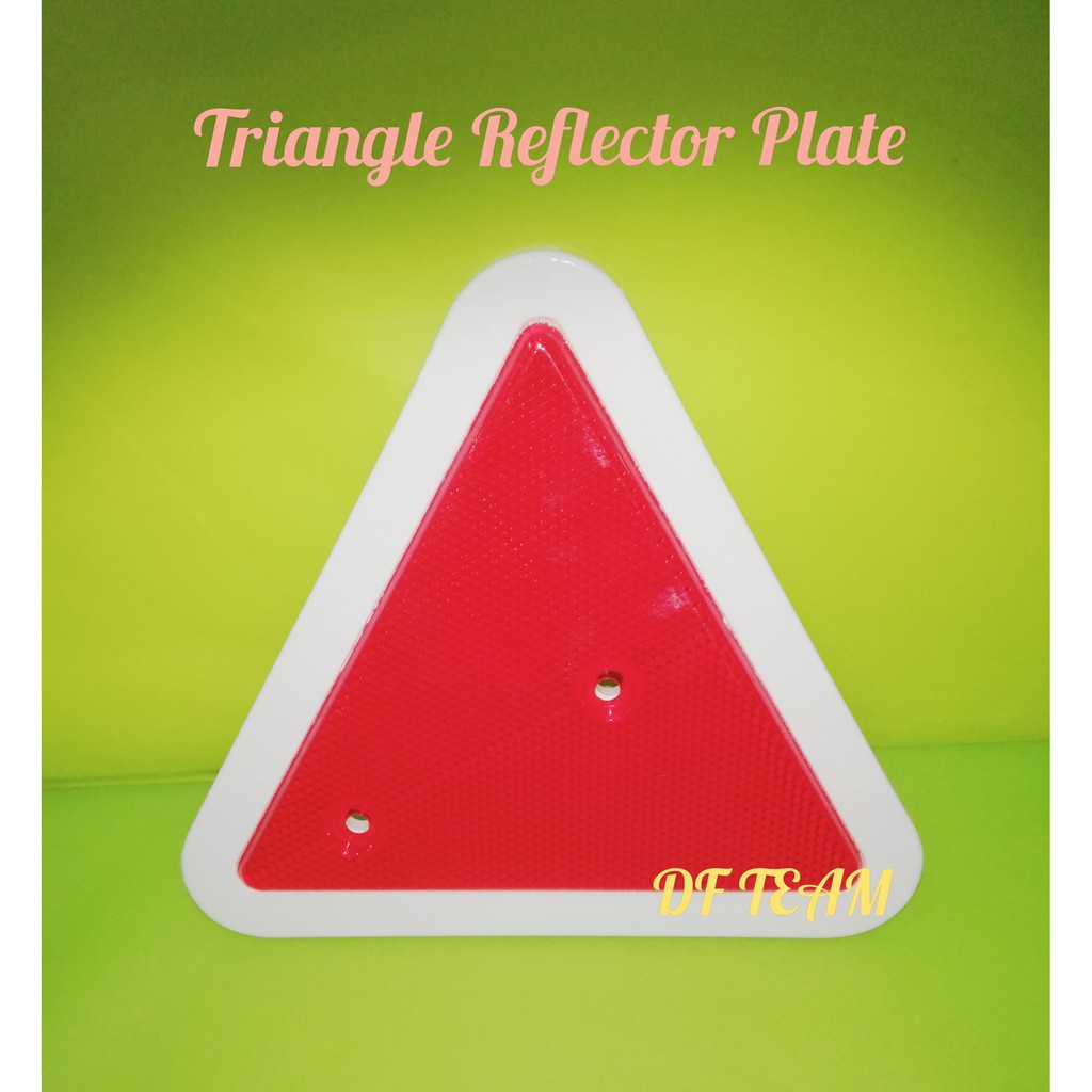 Triangle reflector signboard truck Plate rear Light Red stop