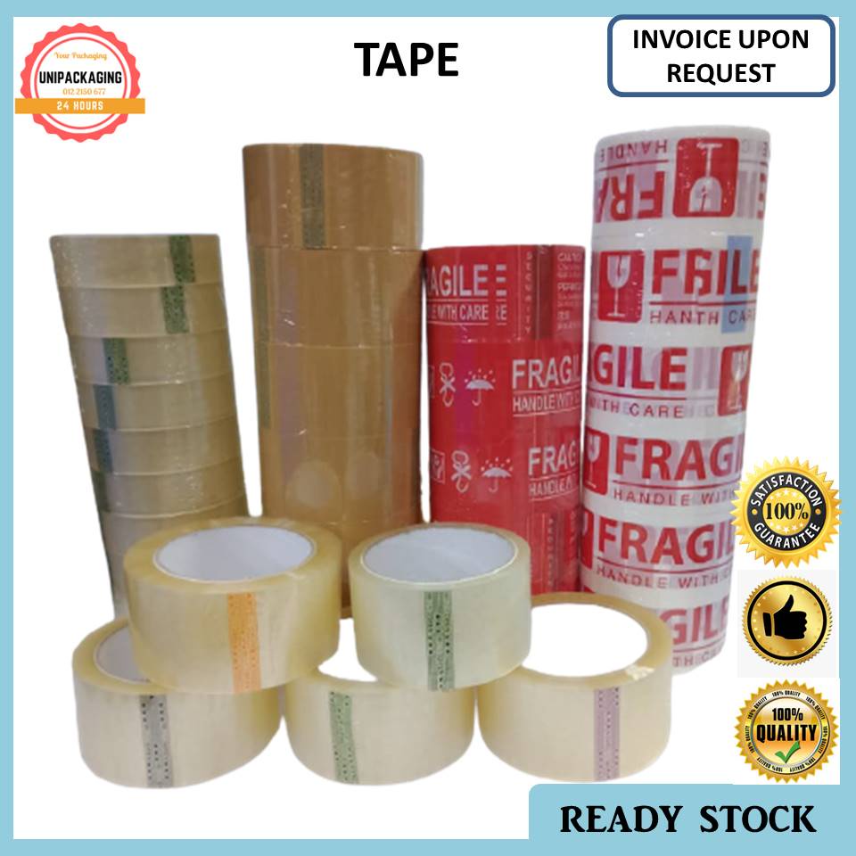 OPP Brown Tape 48mm x 90 yard 1 Carton (96 pcs), Bubble Wrap Malaysia -  Bubble Wrap Roll Bag, PE Foam, OPP Tape, Stretch Film, Fragile Tape, Carton  Box and Packaging Materials