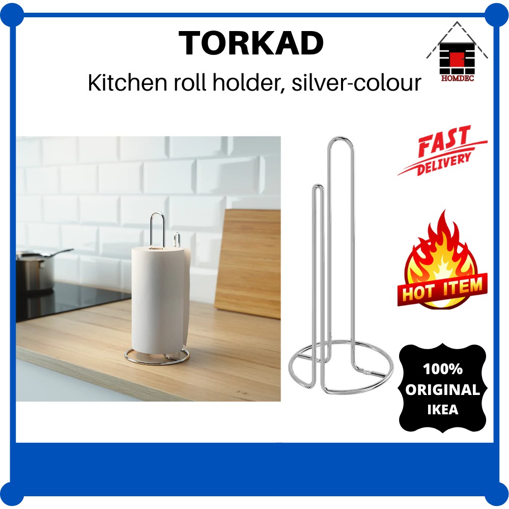 TORKAD Kitchen roll holder, silver-colour - IKEA