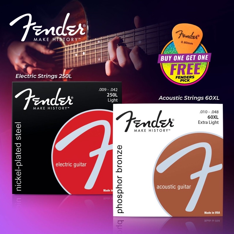 Fender 250l store guitar strings