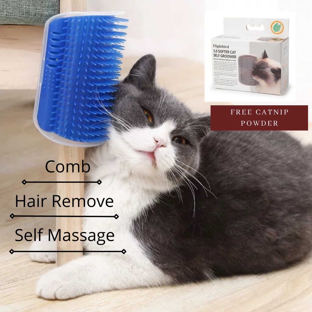 Corner wall best sale cat brush