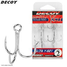 DECOY Y-S21 TREBLE HOOKS