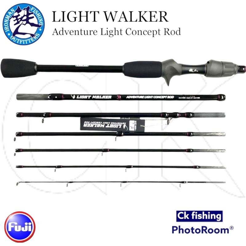 IRONMAN Light Walker Travel Adventure Concept Rod Fishing Rod / Fuji Guide  / Joran Pancing / Rod BC & Spinning