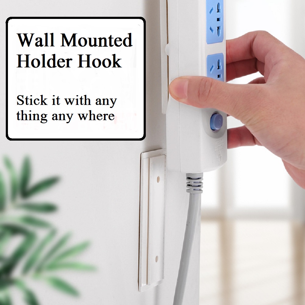 Wall Mount Power Extension Cord Bracket Holder