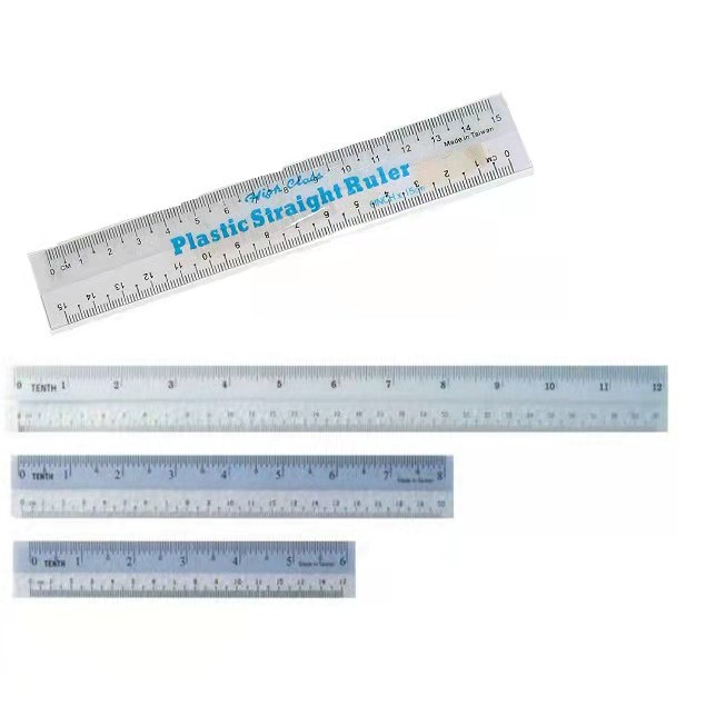 15cm/20cm/30cm Plastic Ruler Portable Mathematics Ruler for Artists  Designers