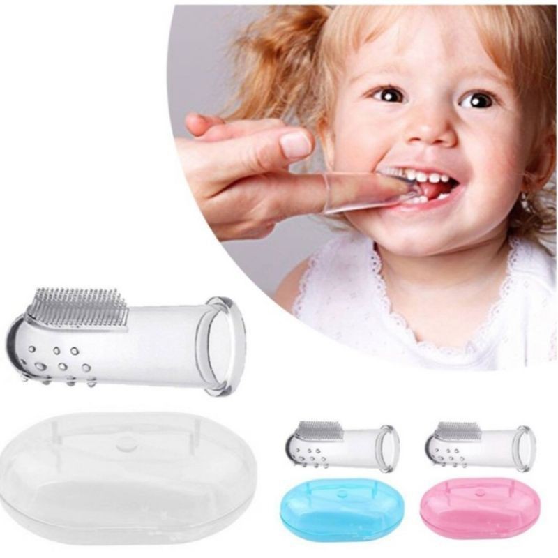 Silicone finger toothbrush store babies