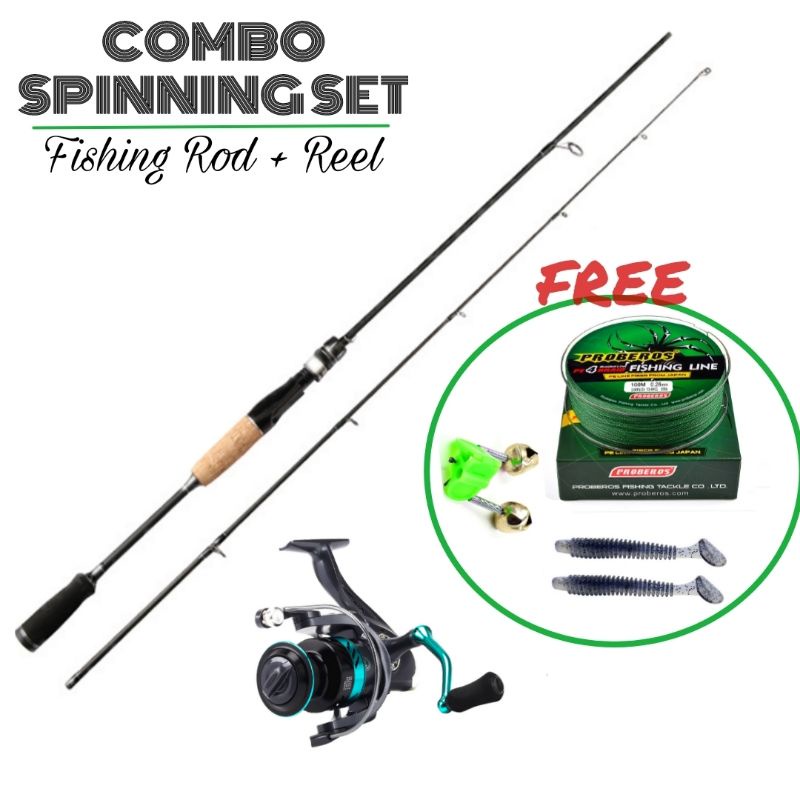 Combo Spinning Set 1.8m Fishing Rod and Reel