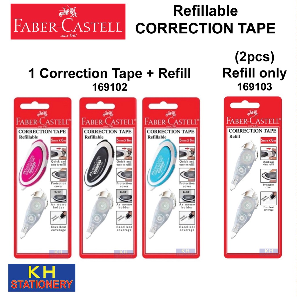 Faber Castell Correction Tape 6m with Refill