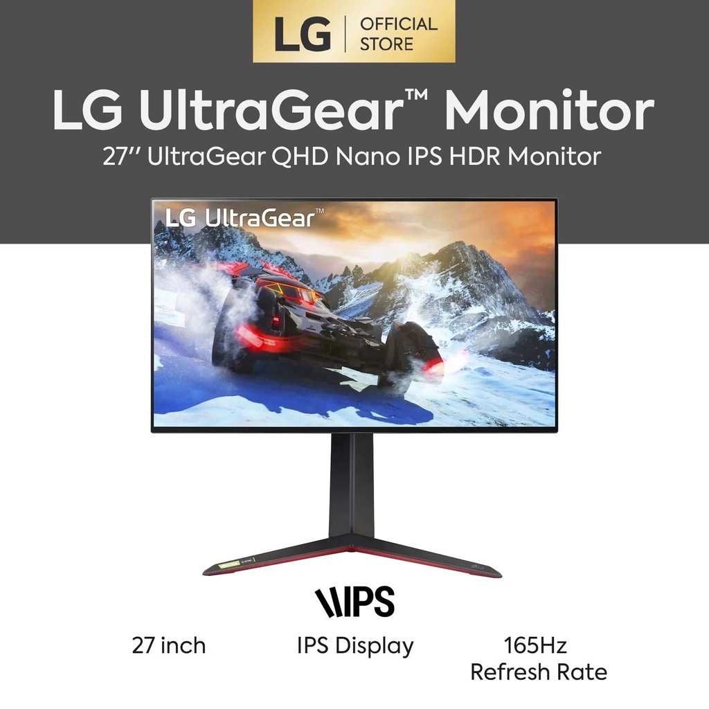 Monitor Gamer 27″ LG UltraGear 2K 144Hz 1ms GtG Nano IPS –