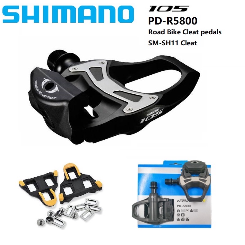 Shimano 105 PD-R5800 Carbon Road Bike Pedals Anti-slip Practical SPD-SL  5800 Pedal w/ SM-SH11 Cleats | Shopee Malaysia