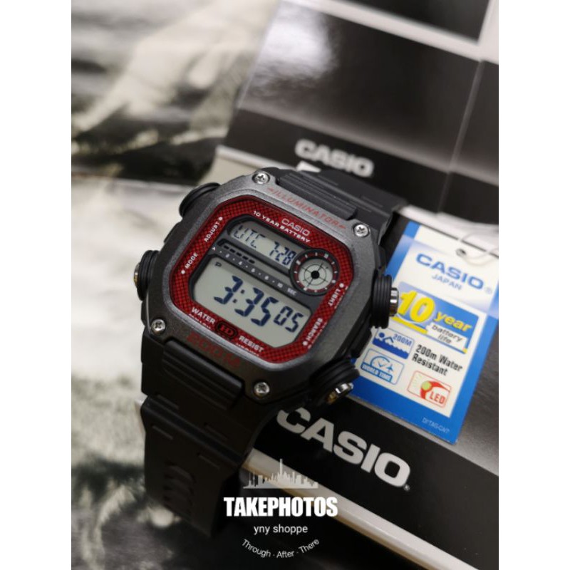 Casio digital watch online rubber strap