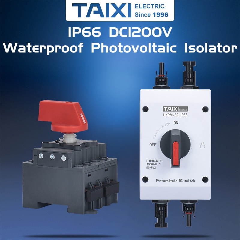 Solar PV Isolator Switch DC Switch 1000V 1200V 32A Outdoor Waterproof IP66