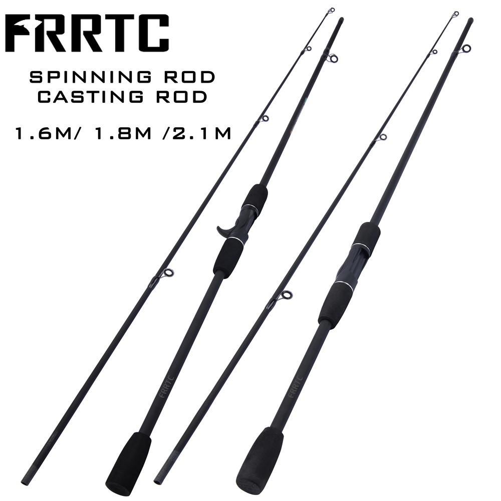 FRRTC Fishing Rod Carbon Fiber 1.6m 1.8m 2.1m UL Power Ultra Light Casting  Spinning Baitcasting Fishing Rod