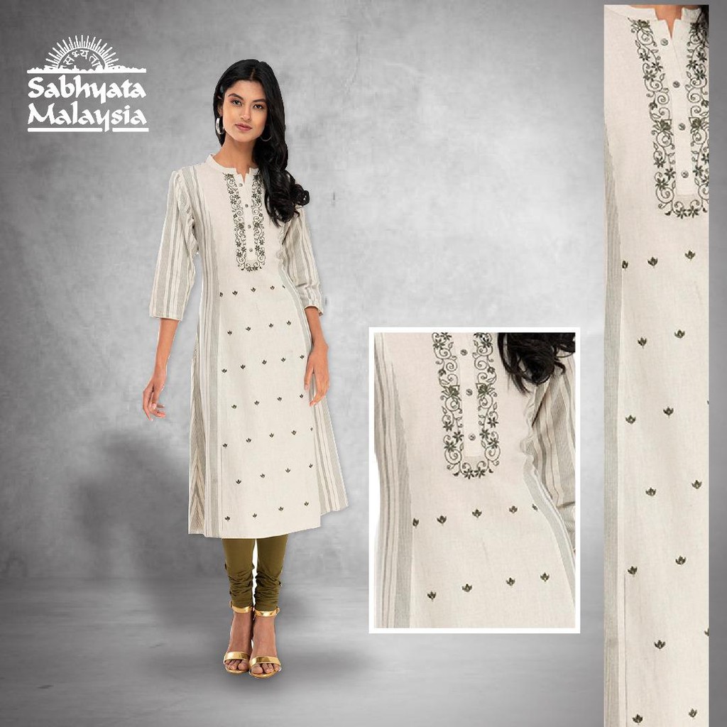 Sabhyata on sale kurtis white