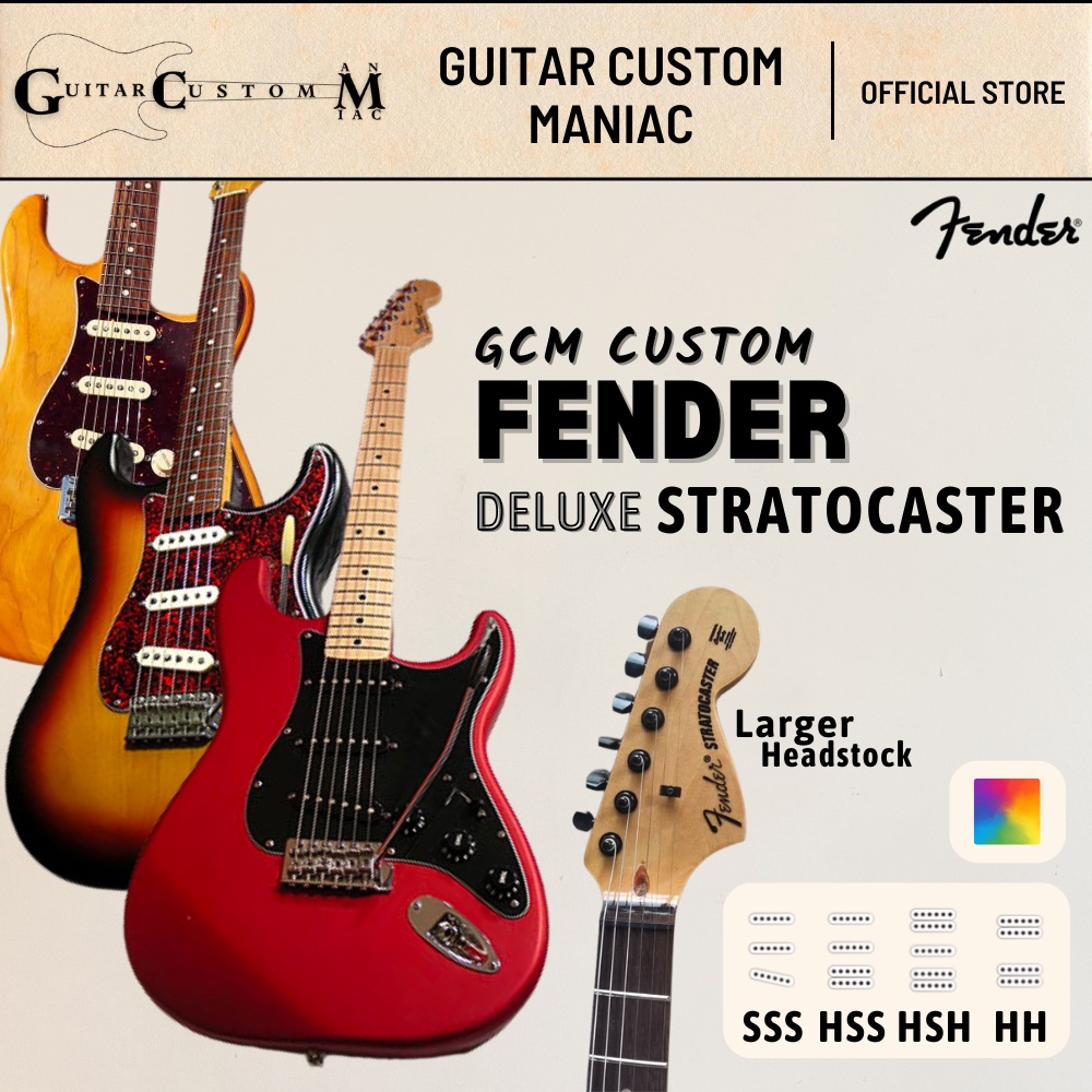 Preorder GCM Custom Made Fender Deluxe Stratocaster Electric Guitar New Custom Model High Performance