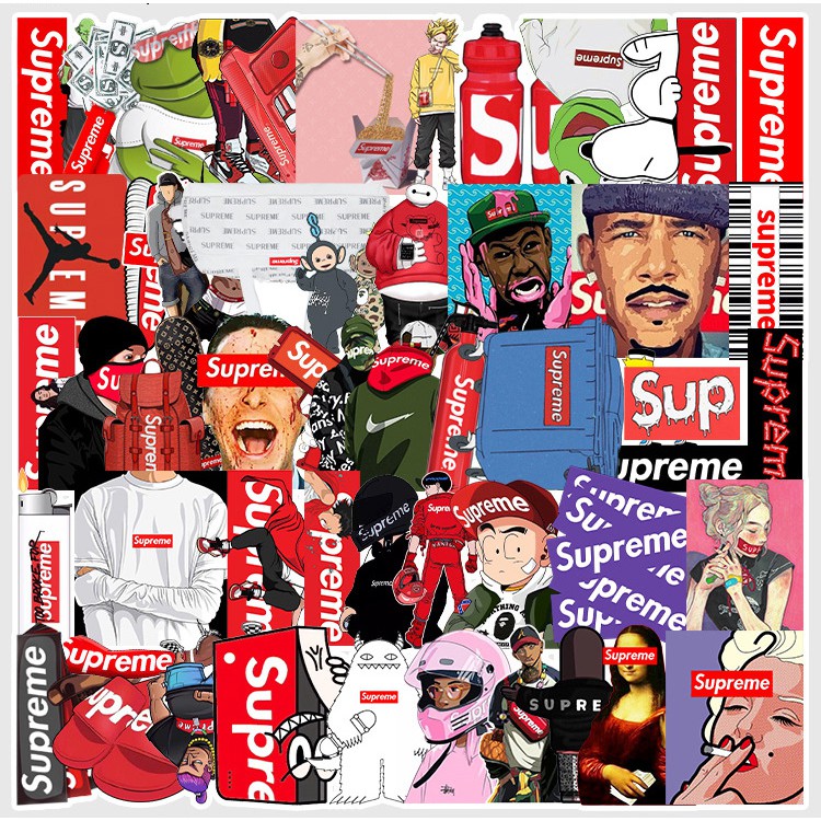 50 shop supreme stickers