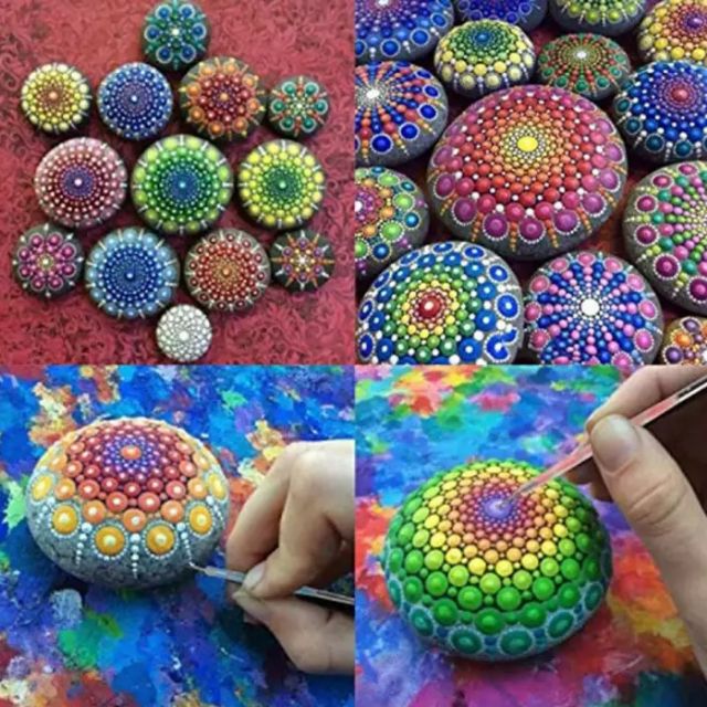 18PCS Mandala Dotting Tools Set Embossing Stylus Large Dotting Rods for  Painting Rocks Nail Art