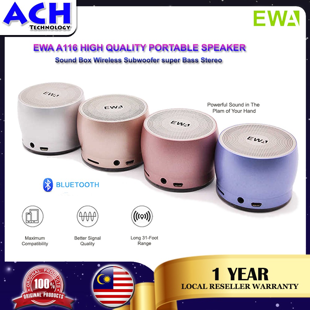 EWA A116 Portable Speaker Sound Box Wireless Subwoofer super Bass