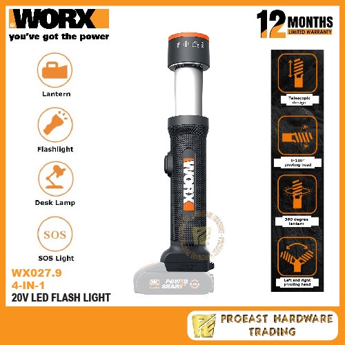 Worx 20V Power Share Cordless Multi-Function LED Flashlight