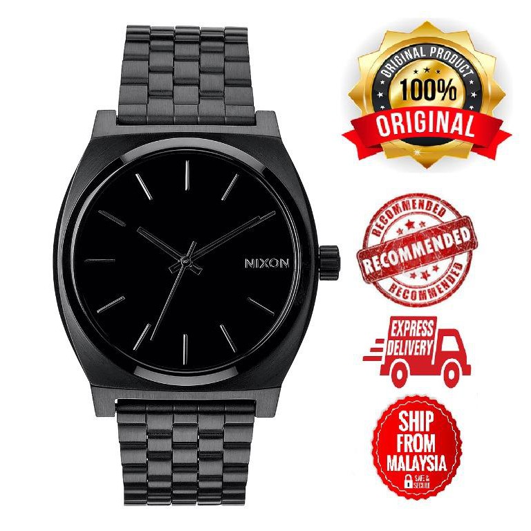 Nixon all black time clearance teller