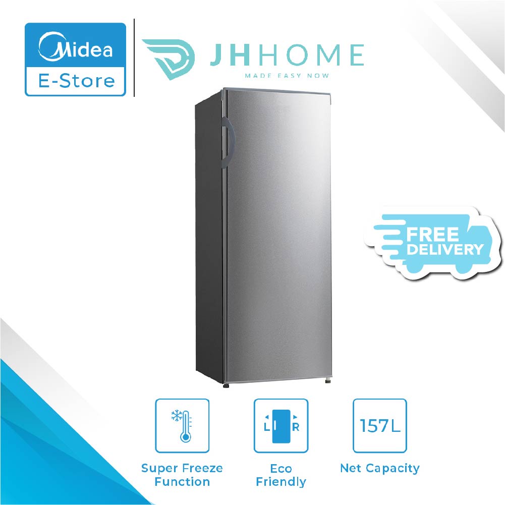 Midea Freezer (188L) Standing Freezer Eco-R600a Super Freeze Function  Upright Freezer MUF-208SD