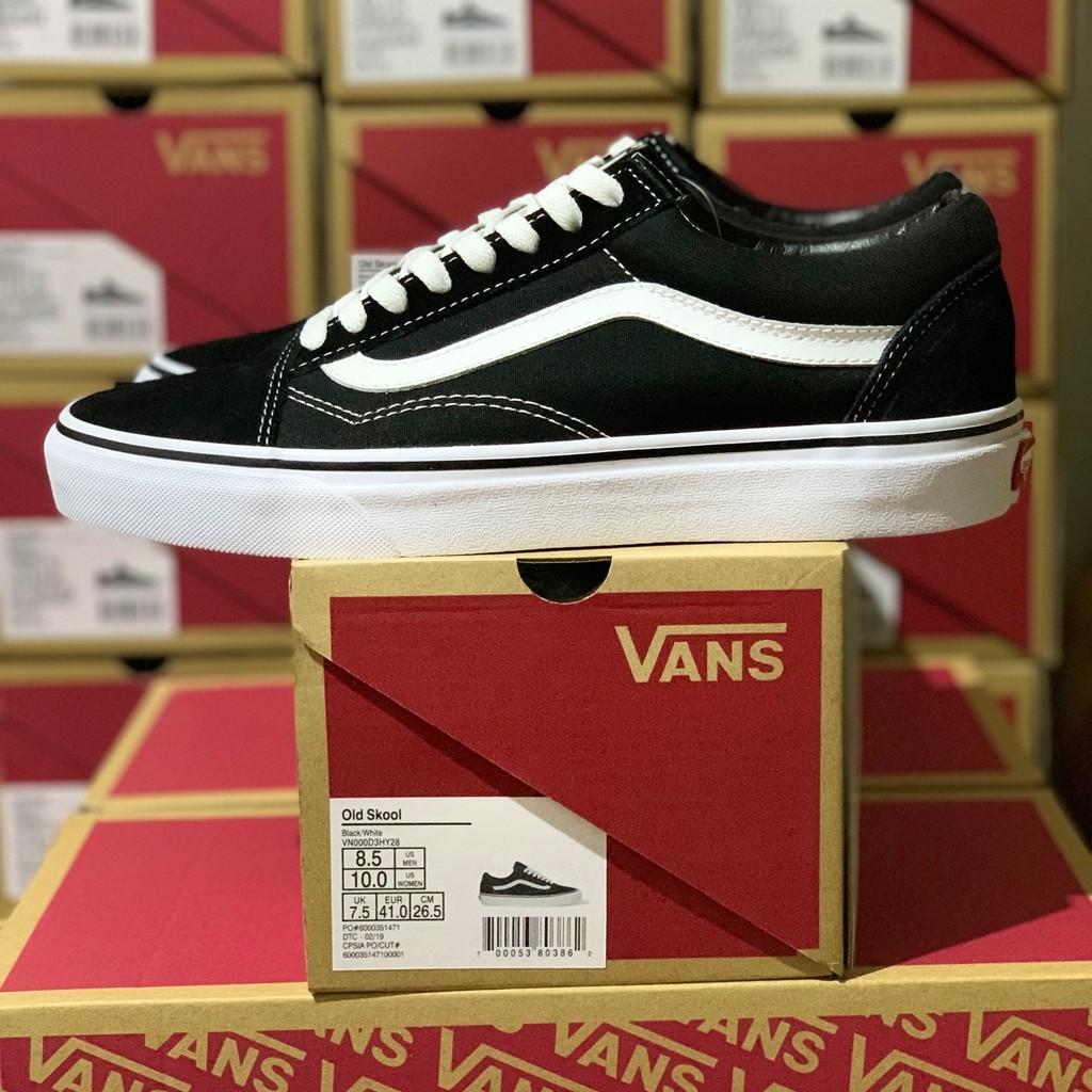 Harga vans old skool black clearance white original