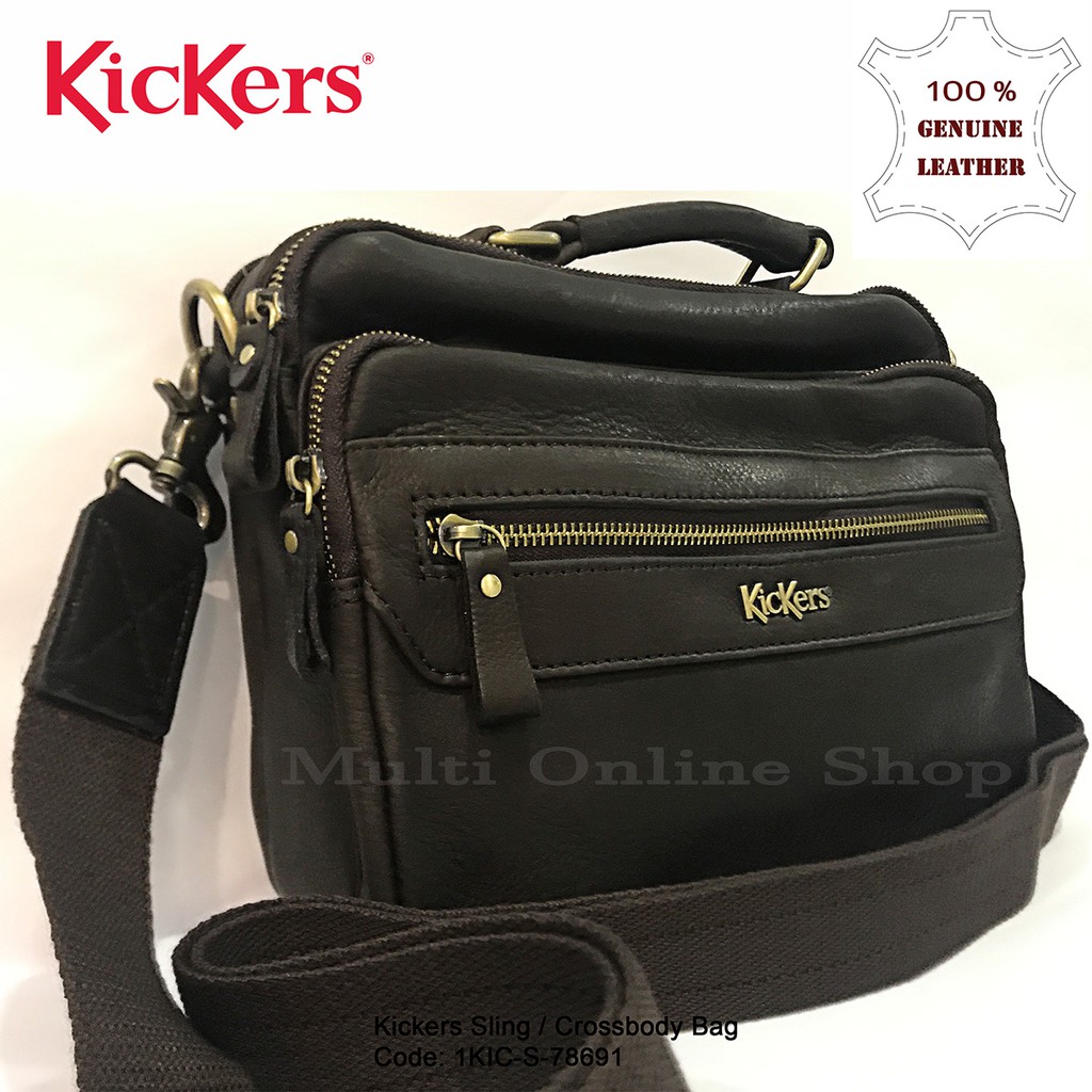 Kickers leather sling bag sale